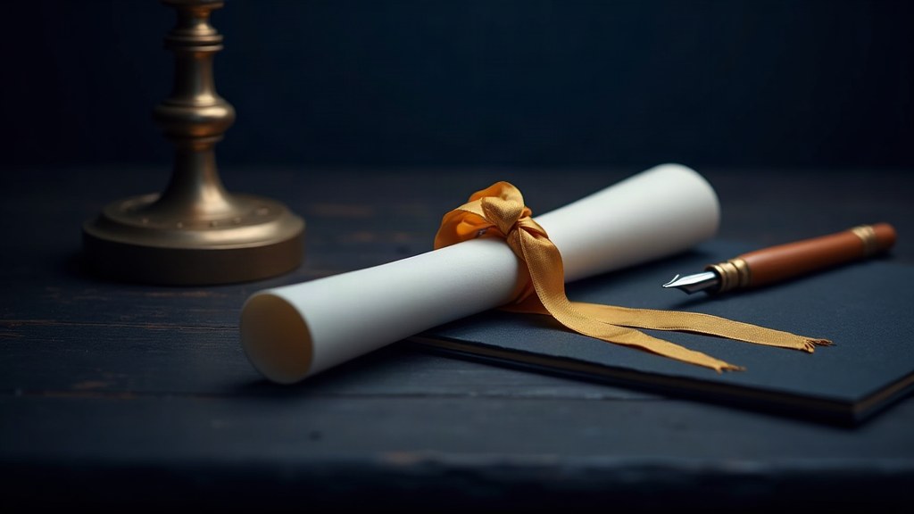 Clinical Hypnotherapy Home-Study Certificate — diploma with gold seal