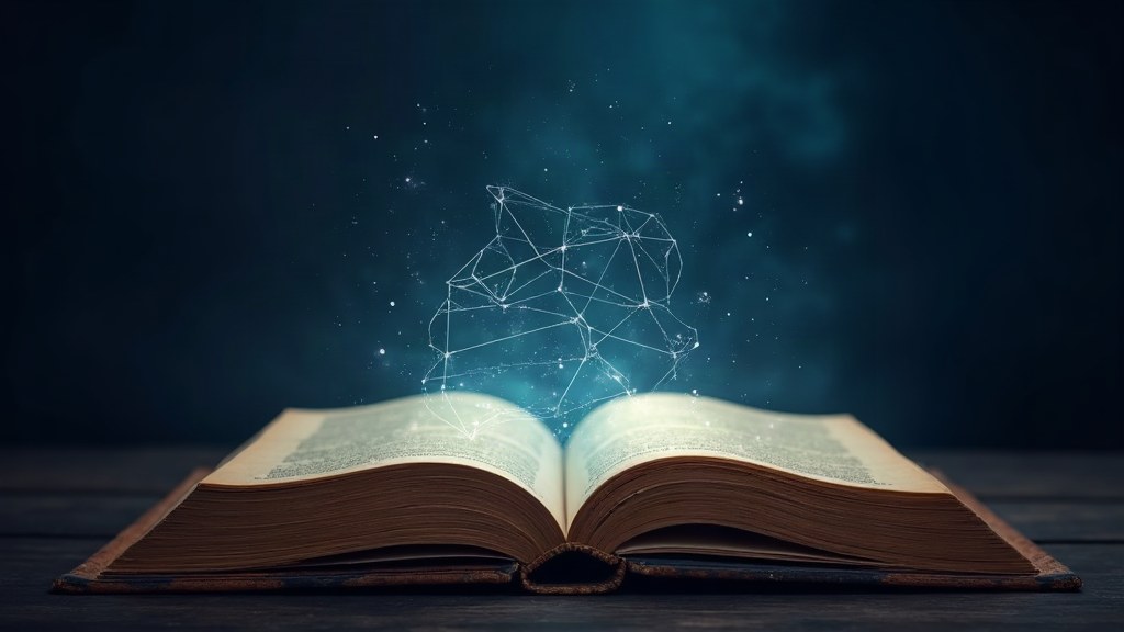 Hypnosis 101 course art — an open book with floating diagrams