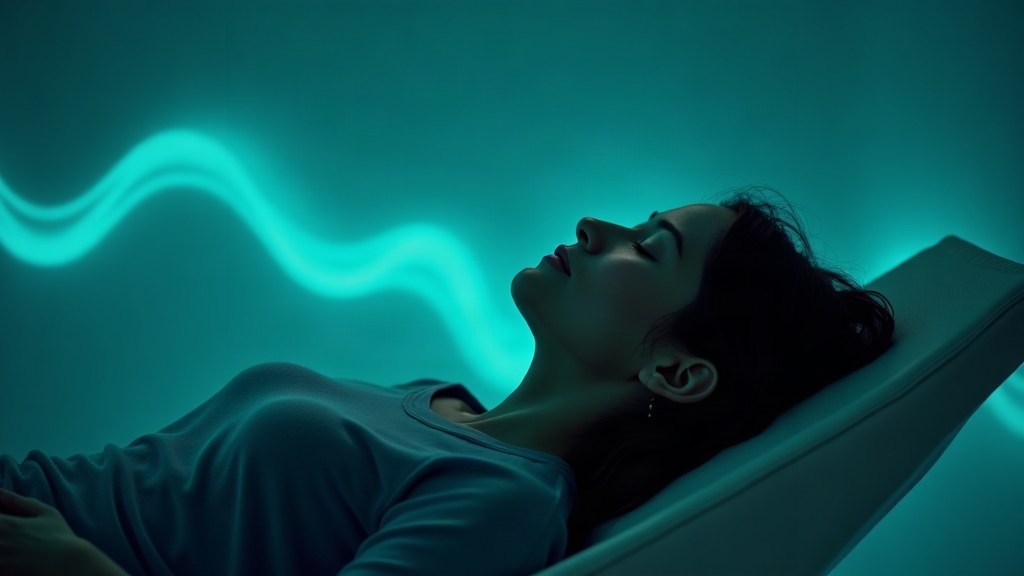 What is weight loss hypnosis — a calm guided session with soft teal light